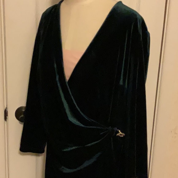 ANNE KLEIN Emerald Green Dress Size 16 NWT Retail $119 LAST ONE - Picture 3 of 6